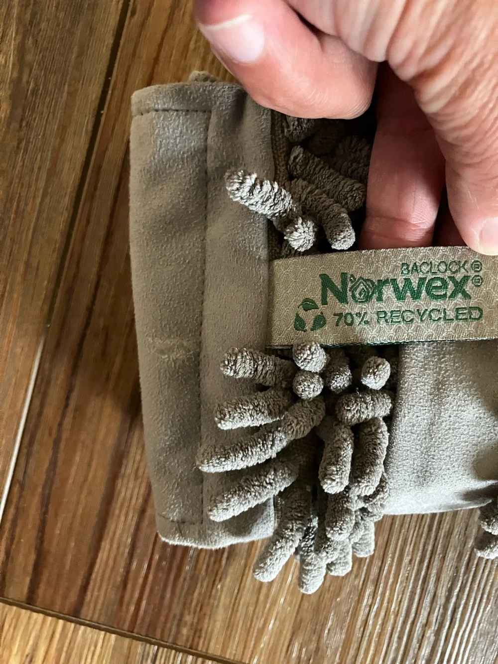 Norwex Grey Chenille Mop-Style Hand Towel